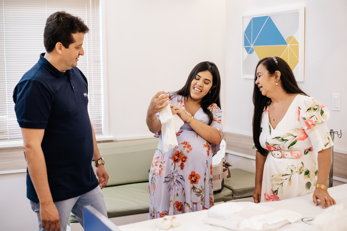 familia a espera do bebe