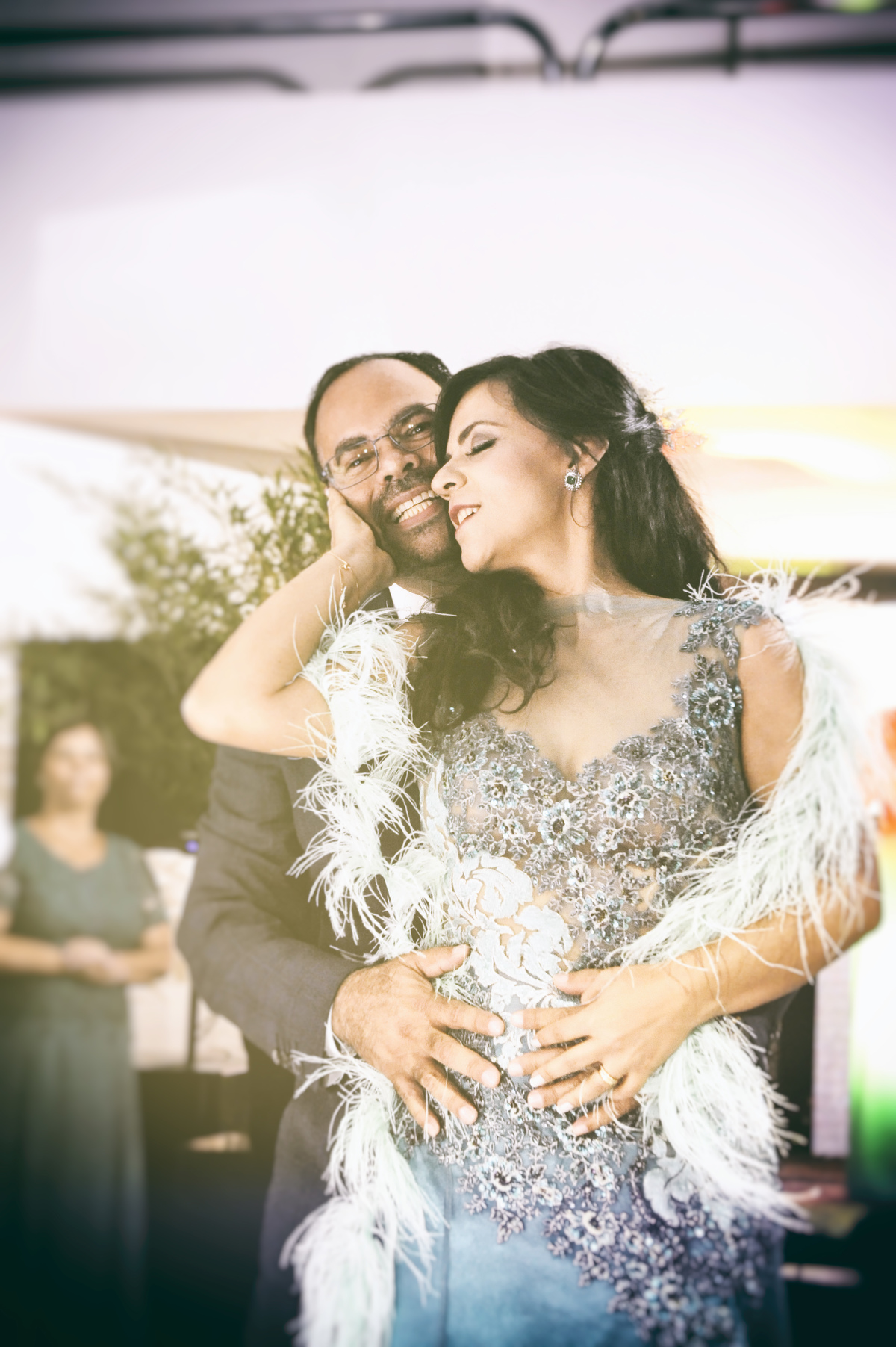 fotografia do casal durante dança do casal no buffet Espaço Evidence