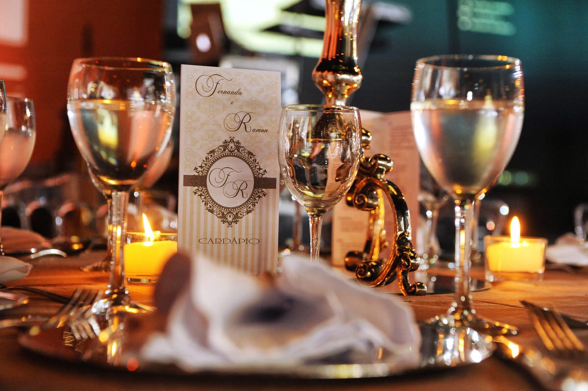 fotografia de detalhes da decoração no buffet Villa Vérico