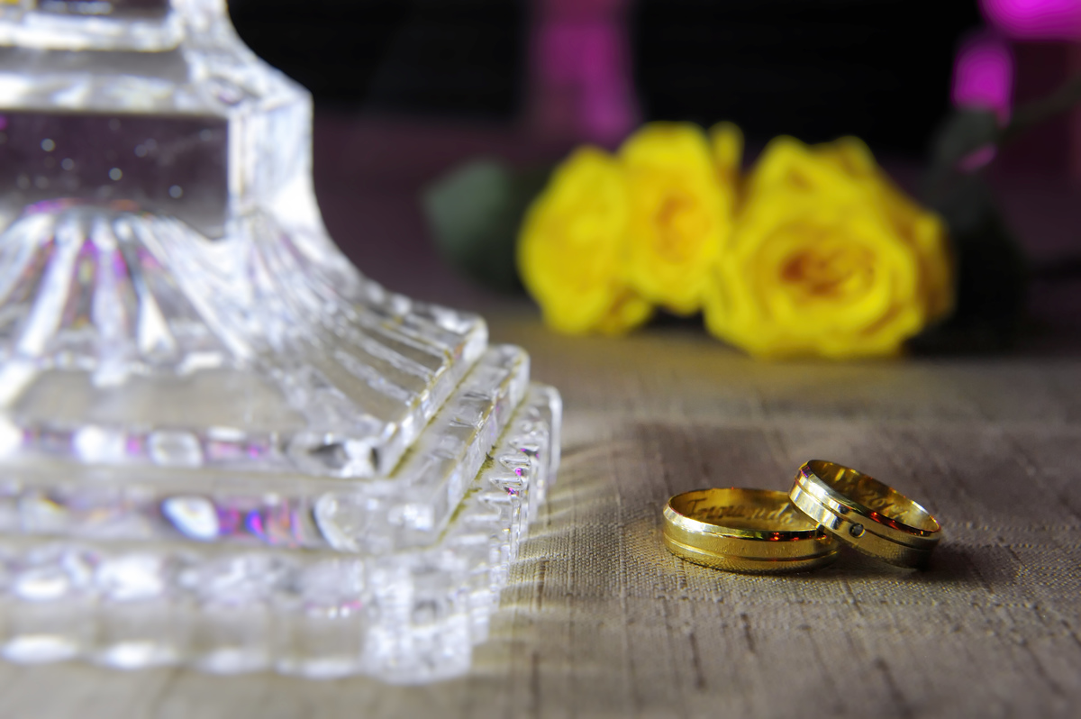 fotografia das alianças do casal feita no final da recepção no buffet Villa Vérico