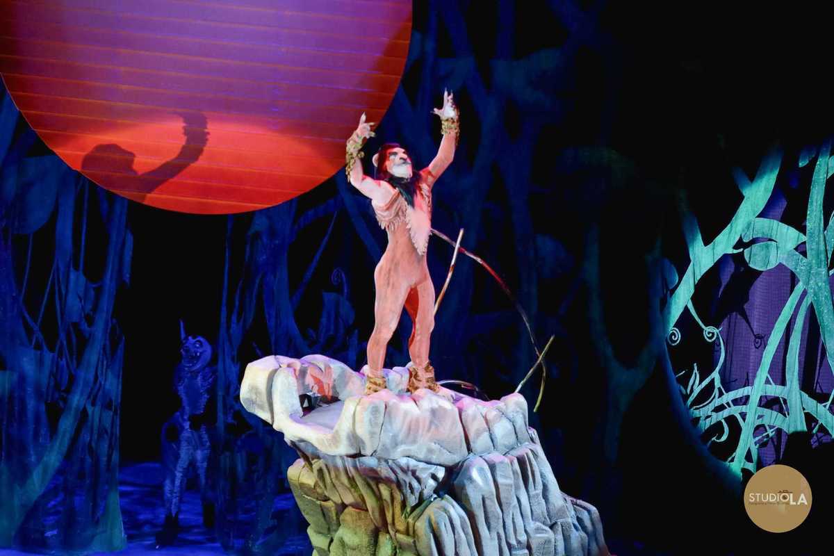 Imagem de espetáculo infantil com Peter Pan em cena — fotografia de apresentação teatral feita pelo Studio LA.