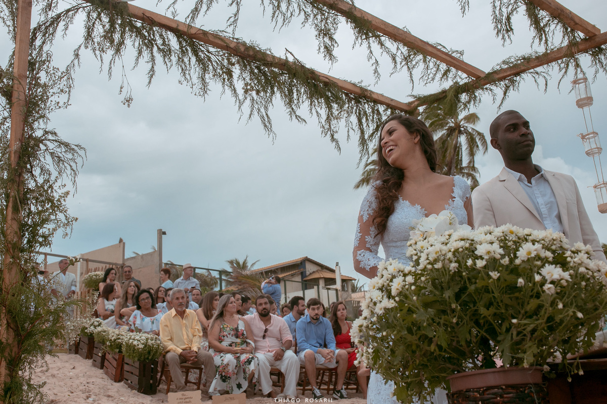 Casamento na praia na chuva, chuveu Thiago Rosarii,