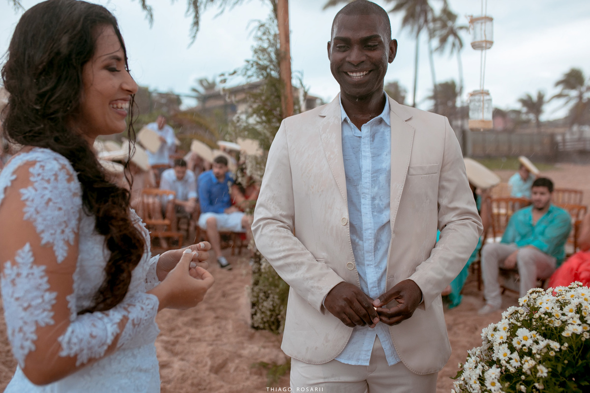 Casamento na praia na chuva, chuveu Thiago Rosarii,