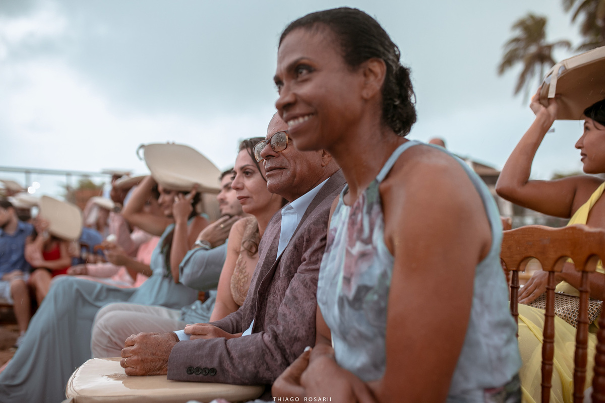 Casamento na praia na chuva, chuveu Thiago Rosarii,