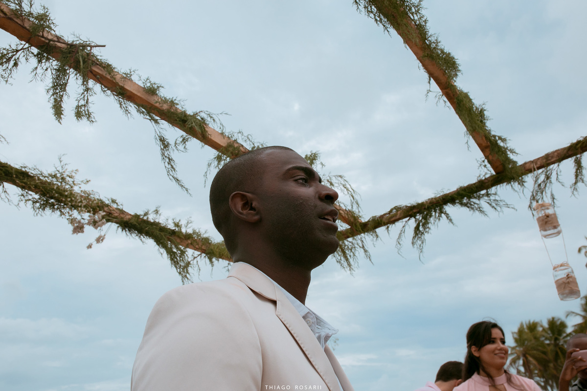 Casamento na praia na chuva, chuveu Thiago Rosarii,