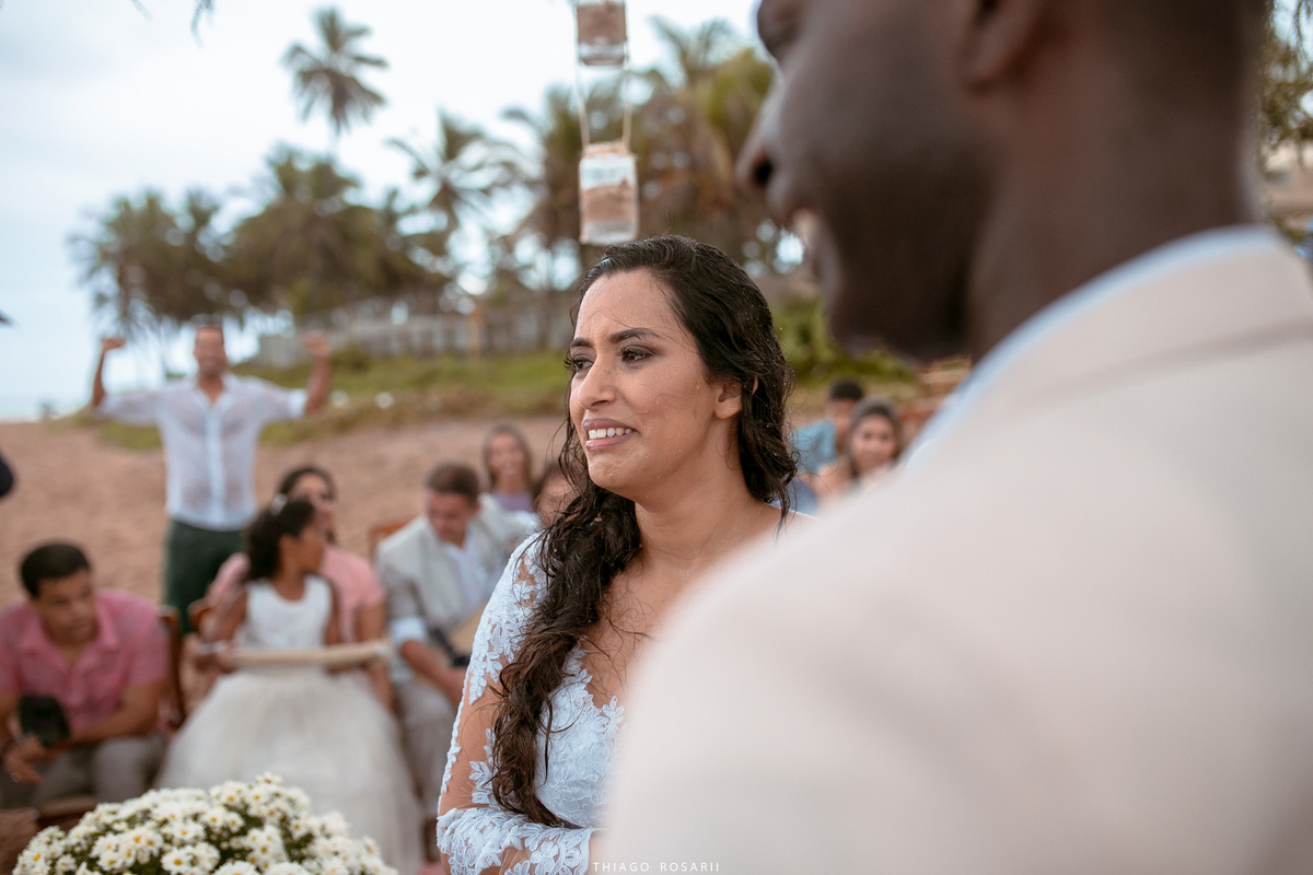 Casamento na praia na chuva, chuveu Thiago Rosarii,