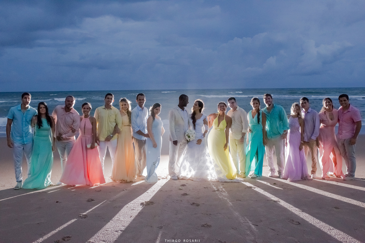 Padrinhos Casamento na praia Thiago Rosarii