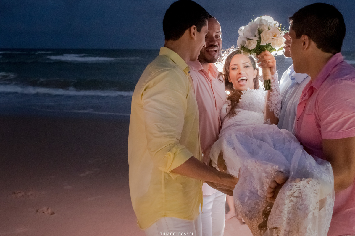 Padrinhos Casamento na praia Thiago Rosarii