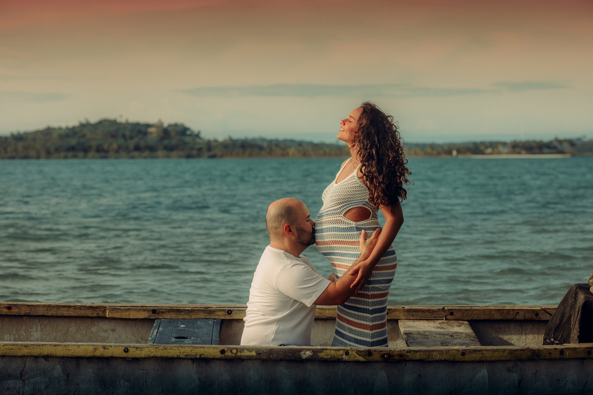 Ensaio de Gestante - Ilha de Itaparica - Thiago Rosarii - Book de Grávida - Alysson e Iolanda - Na Praia 