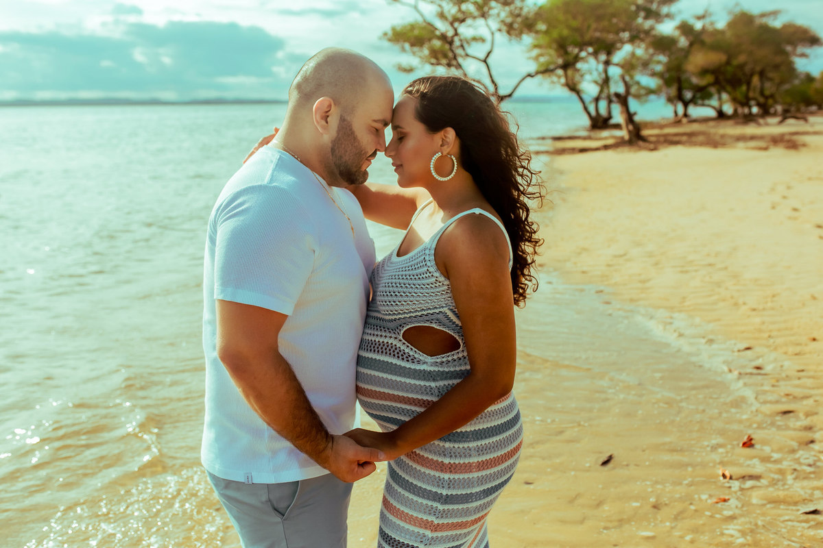 Ensaio de Gestante - Ilha de Itaparica - Thiago Rosarii - Book de Grávida - Alysson e Iolanda - Na Praia 