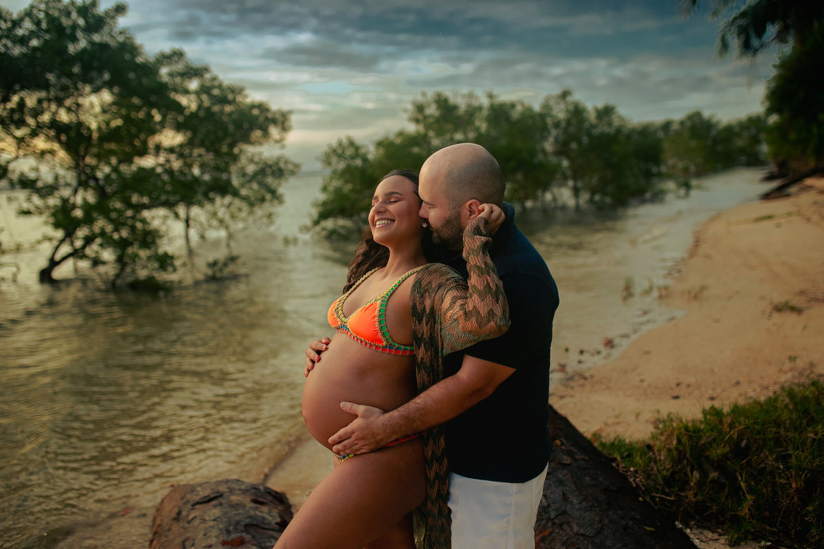 Ensaio de Gestante - Ilha de Itaparica - Thiago Rosarii - Book de Grávida - Alysson e Iolanda - Na Praia 