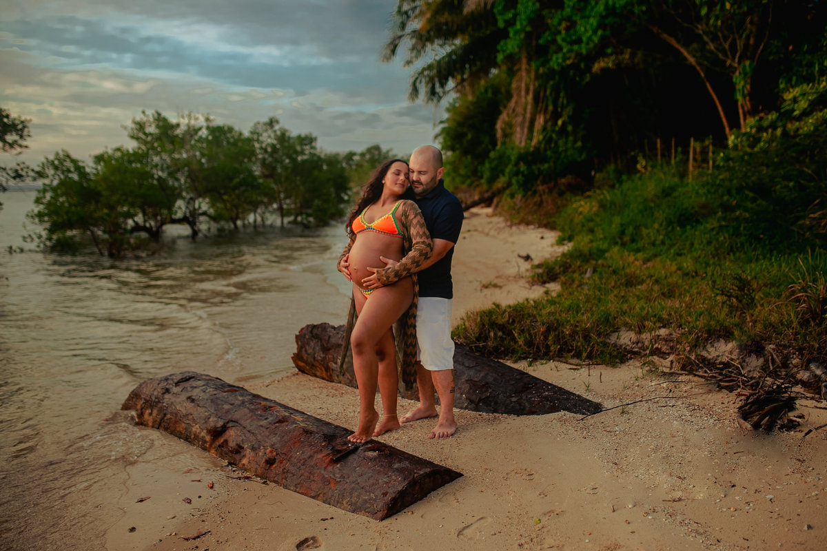 Ensaio de Gestante - Ilha de Itaparica - Thiago Rosarii - Book de Grávida - Alysson e Iolanda - Na Praia 