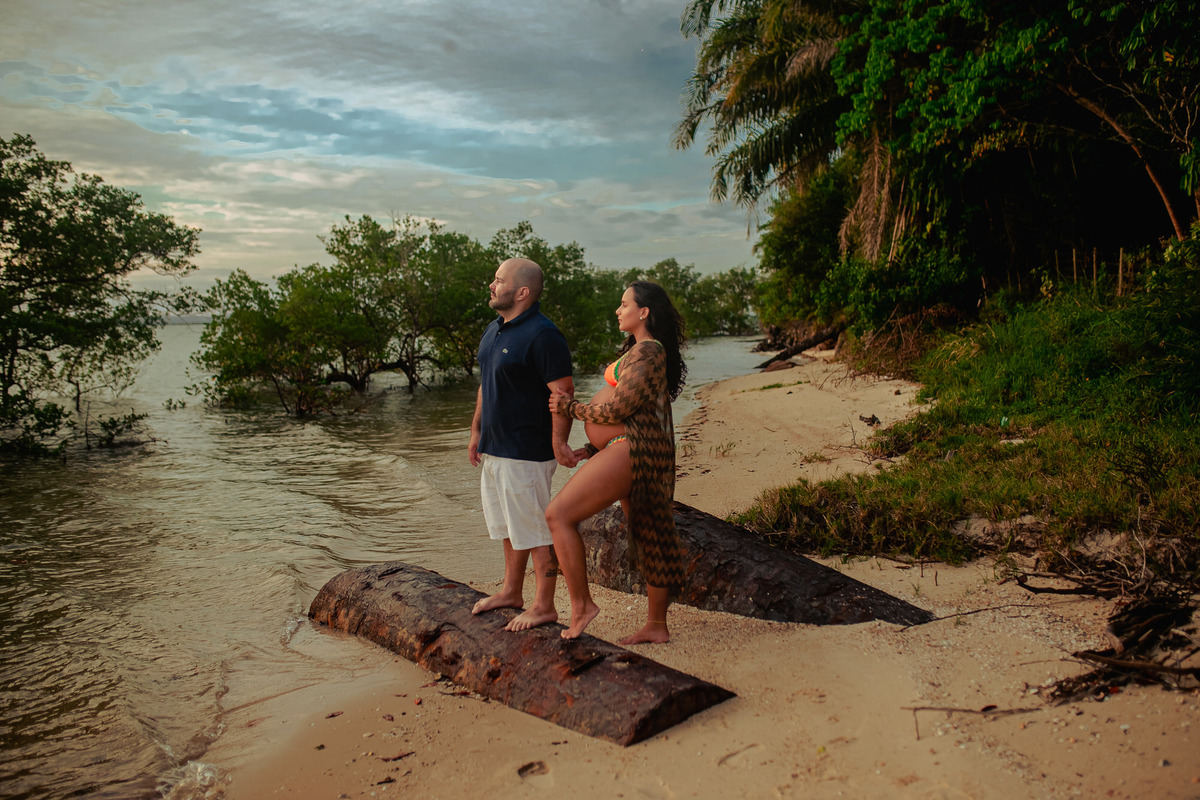 Ensaio de Gestante - Ilha de Itaparica - Thiago Rosarii - Book de Grávida - Alysson e Iolanda - Na Praia 