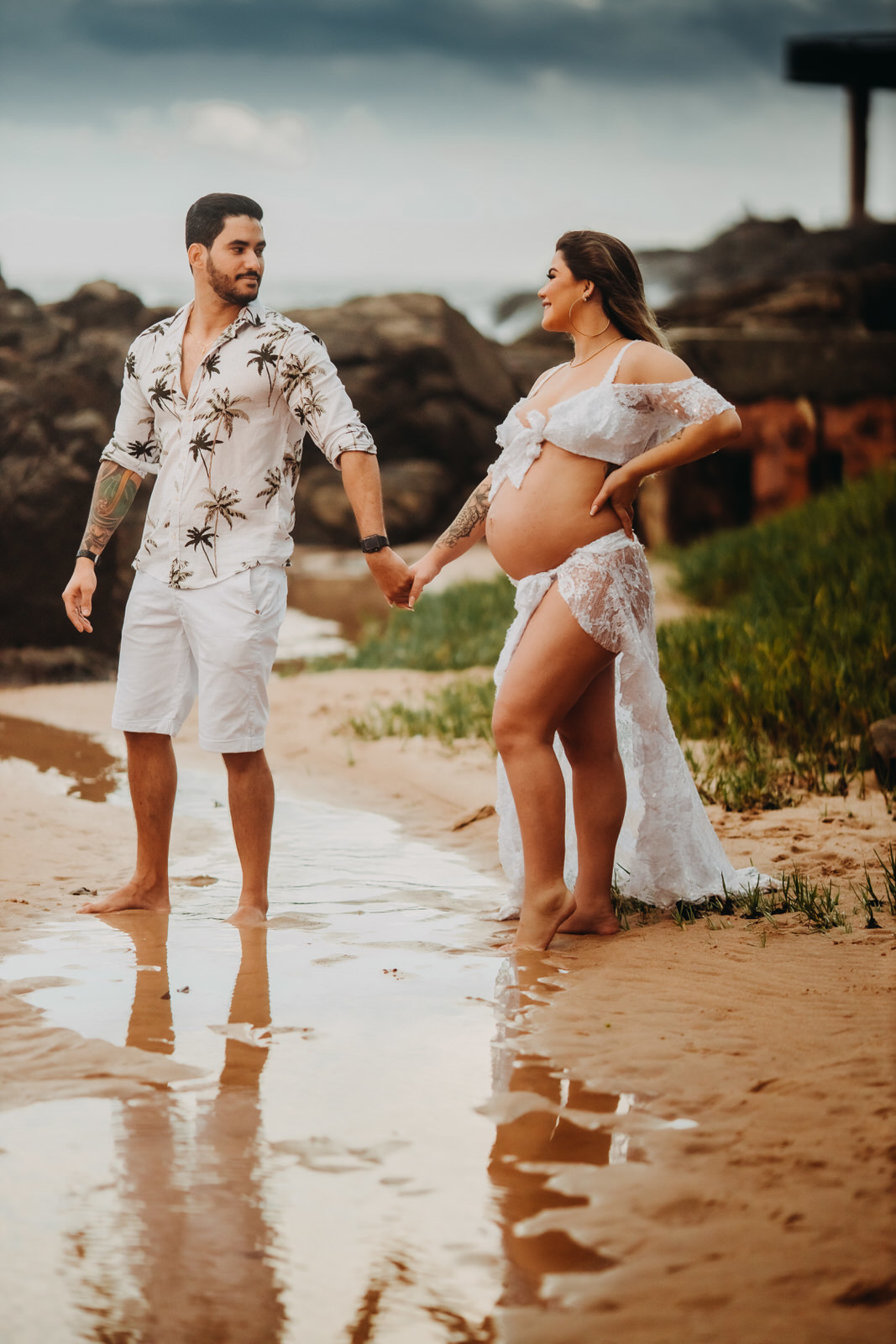 Fotos de Gestantes em Salvador - Thiago Rosarii - Ensaio de Gravidez - Deivide e Jake