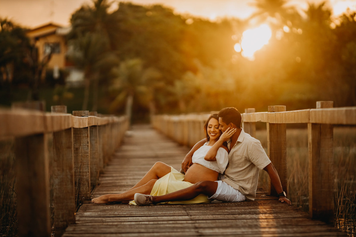 Fotos de Gravidez - Thiago Rosarii - Ensaio de Gestante - Praia de Itacimirim - Salvador - Dani e Léon
