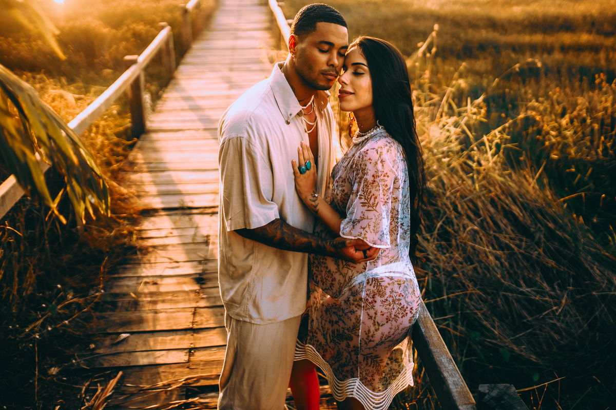 Thiago Rosarii - Vinny Nogueira - Micaele Nunes - Fotografia de Gestante - Itacimirim - Restaurante Manguezal - Praia -