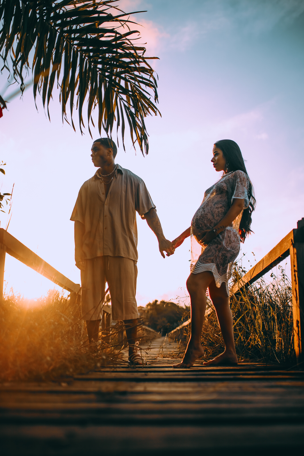 Thiago Rosarii - Vinny Nogueira - Micaele Nunes - Fotografia de Gestante - Itacimirim - Restaurante Manguezal - Praia -