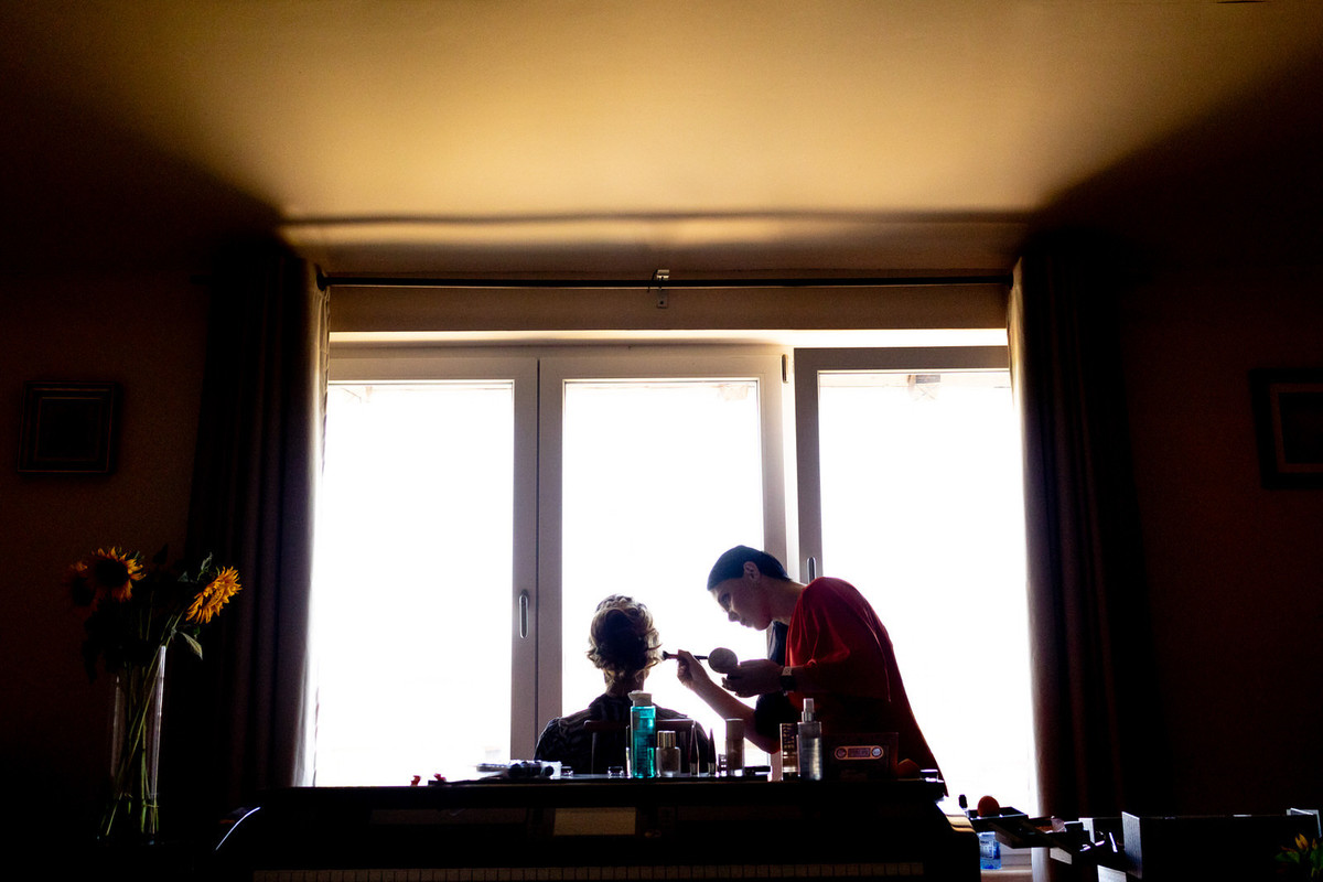 Preparativos de la novia