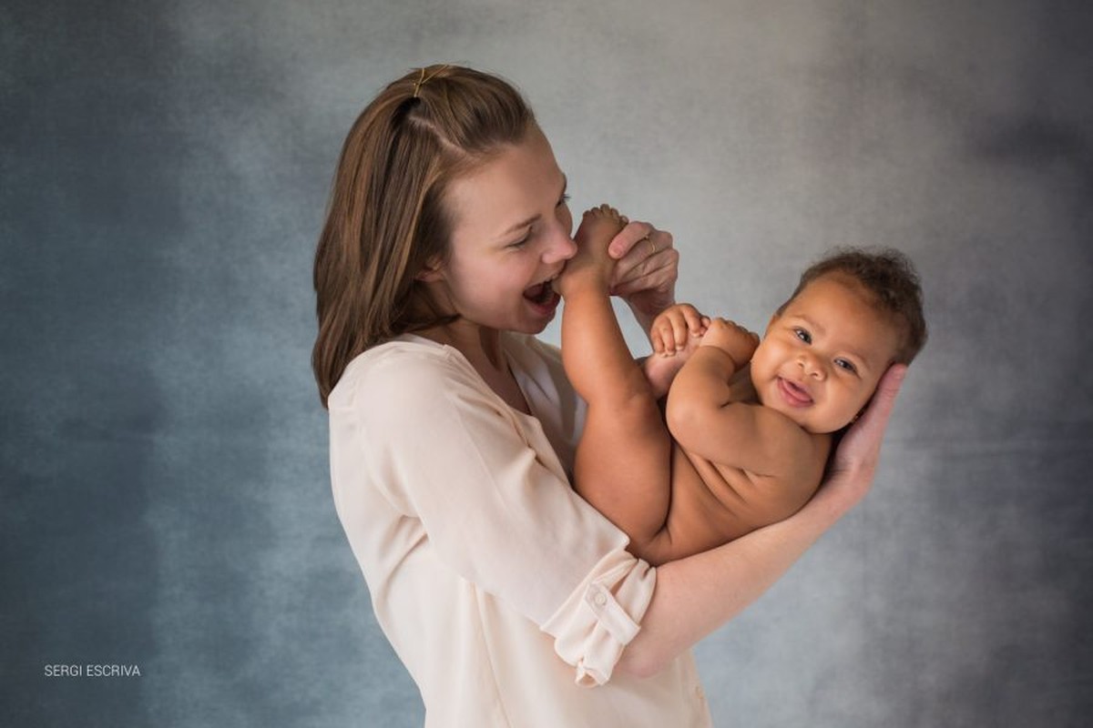 Sesión familiar en estudio. Sesión de seguimiento