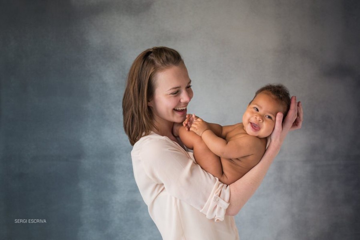 Sesión familiar en estudio. Sesión de seguimiento