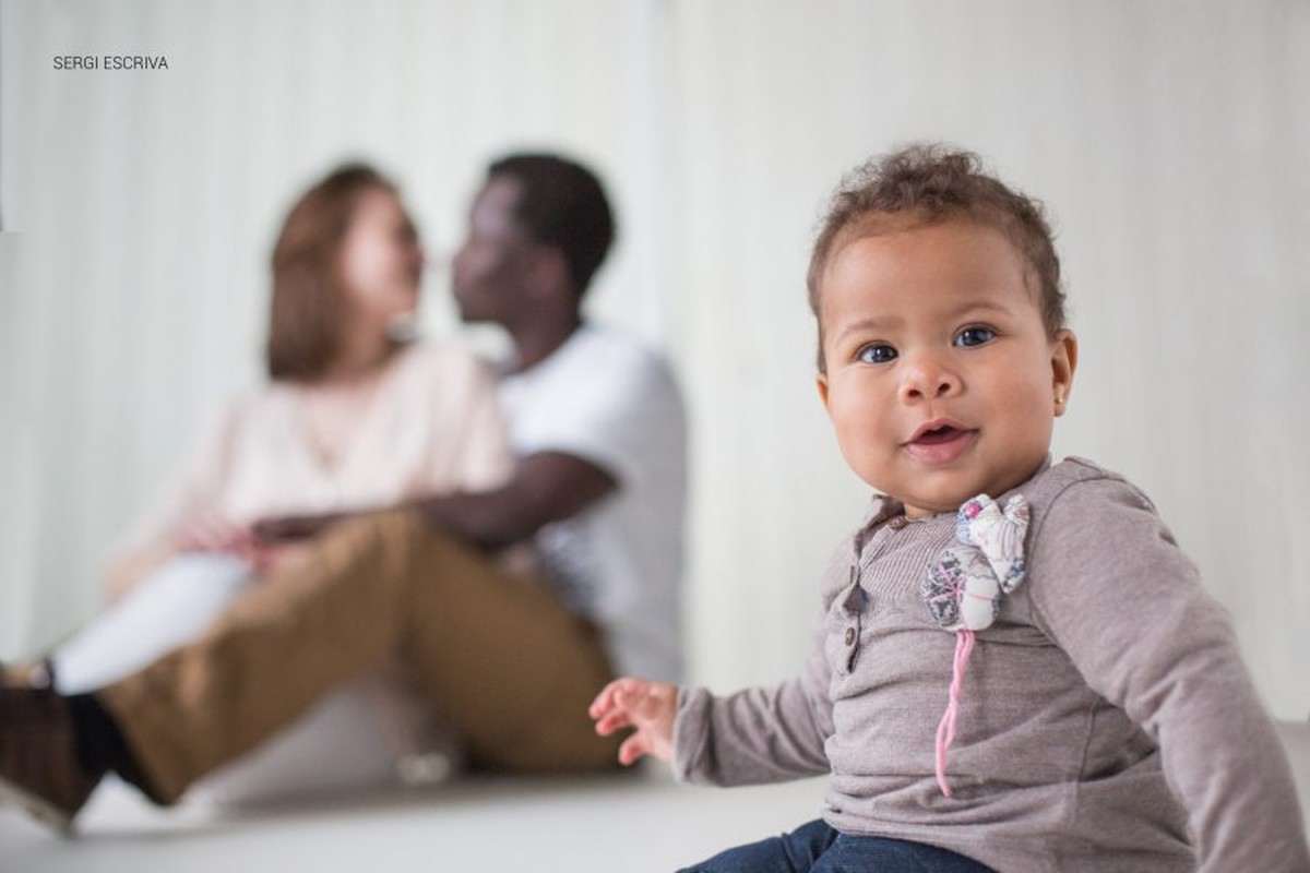 Sesión familiar en estudio. Sesión de seguimiento