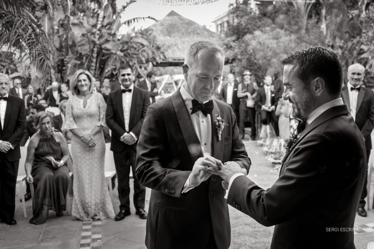 Boda en Denia, Hotel les Rotes, Peter & Jorge, England + Spain