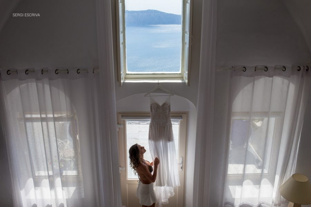 Boda en Santorini. Grecia. Camila e Andrey