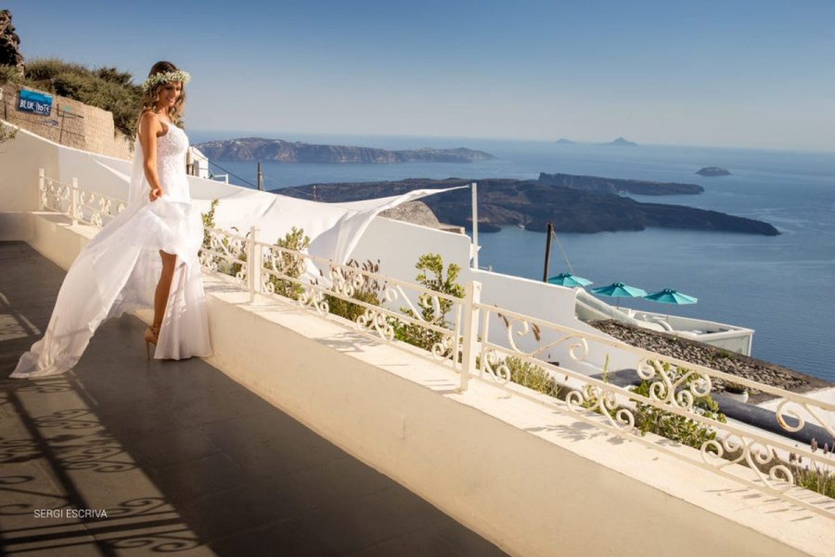 Boda en Santorini. Grecia. Camila e Andrey