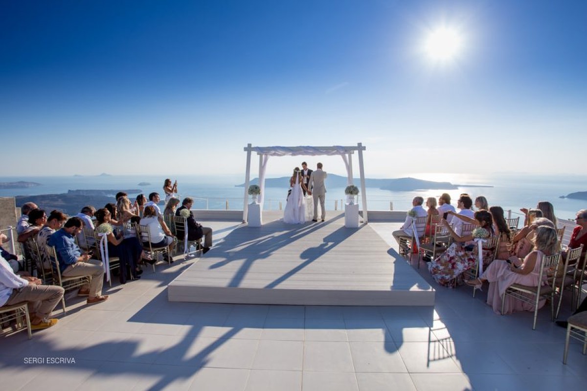 Boda en Santorini. Grecia. Camila e Andrey