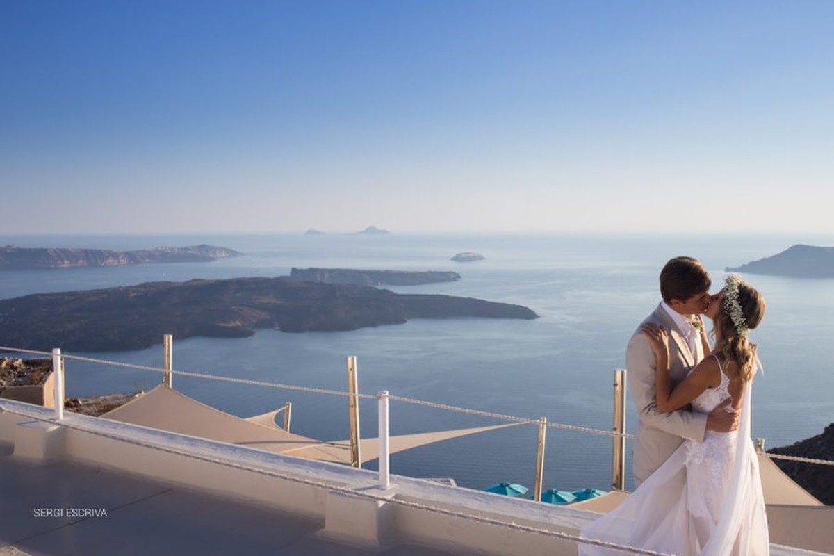 Boda en Santorini. Grecia. Camila e Andrey