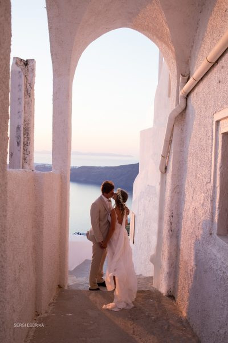 Boda en Santorini. Grecia. Camila e Andrey