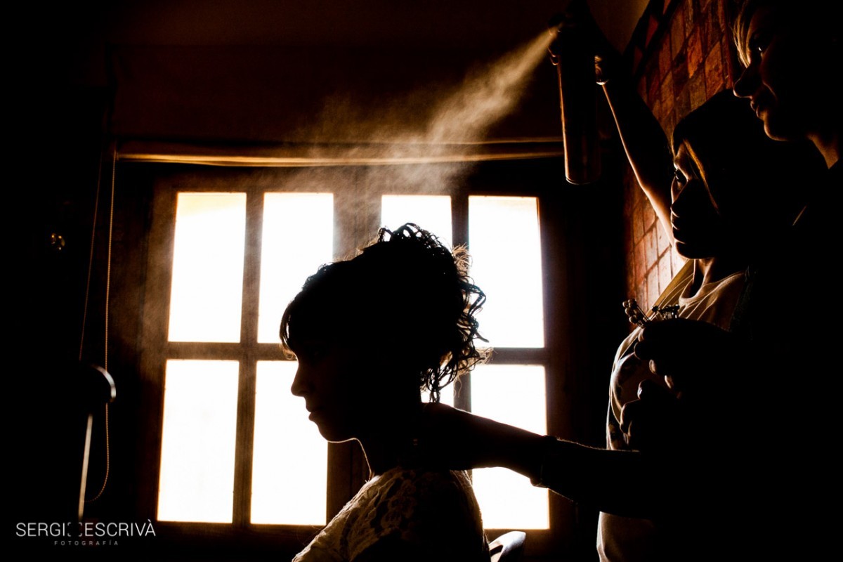 Merce y Daniel. Boda en Potries. Moli Canyar. Preparación en Casa Babel, Villalonga.