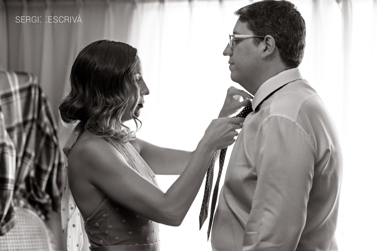 Preparativos de novio antes de la boda