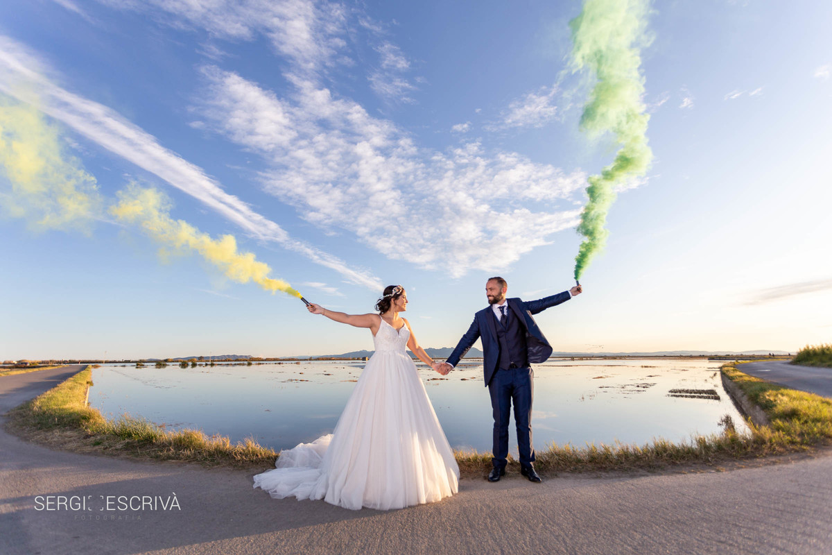Bengalas en Postboda en la Albufera de Valencia