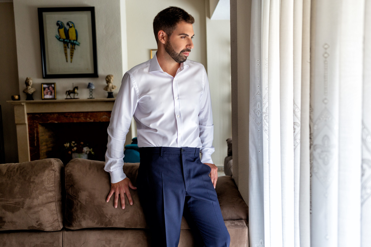 Traje del novio Antonio Faus