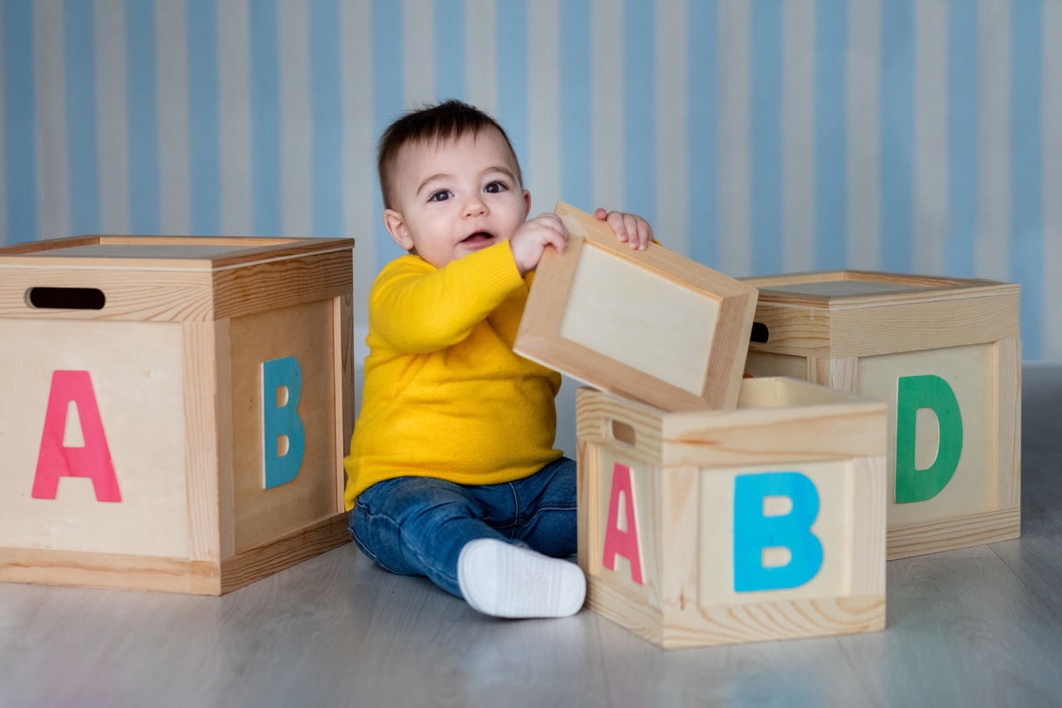 Fotos de estudio de bebe de 6 meses