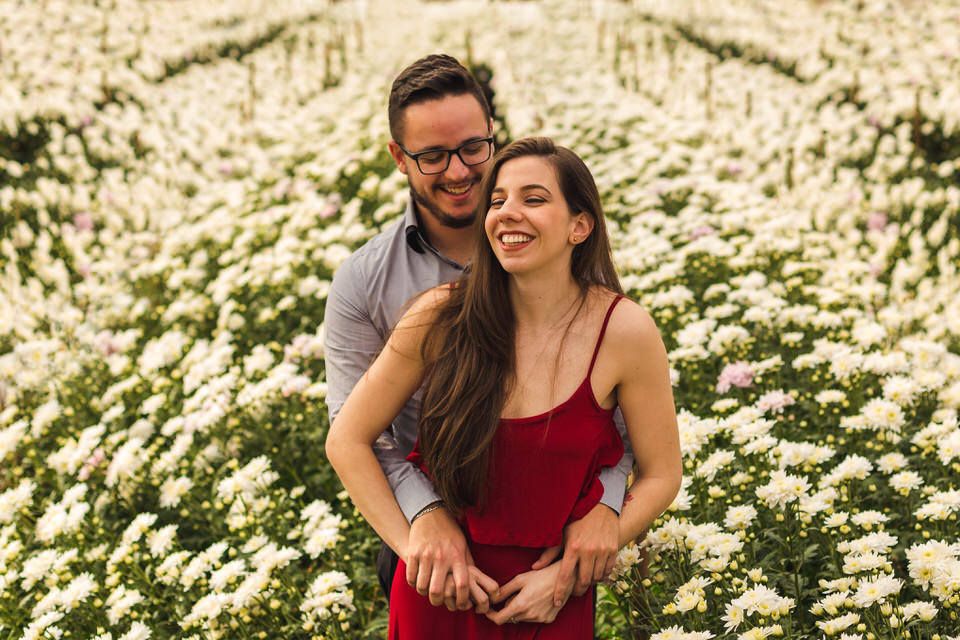 Ensaio pré wedding da noiva Daniela com o seu noivo Wanderlei em Holambra - São Paulo