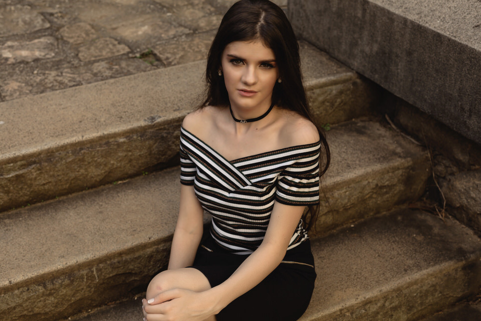 Ensaio da debutante Emily para a festa de 15 anos no Jardim Botânico em SP