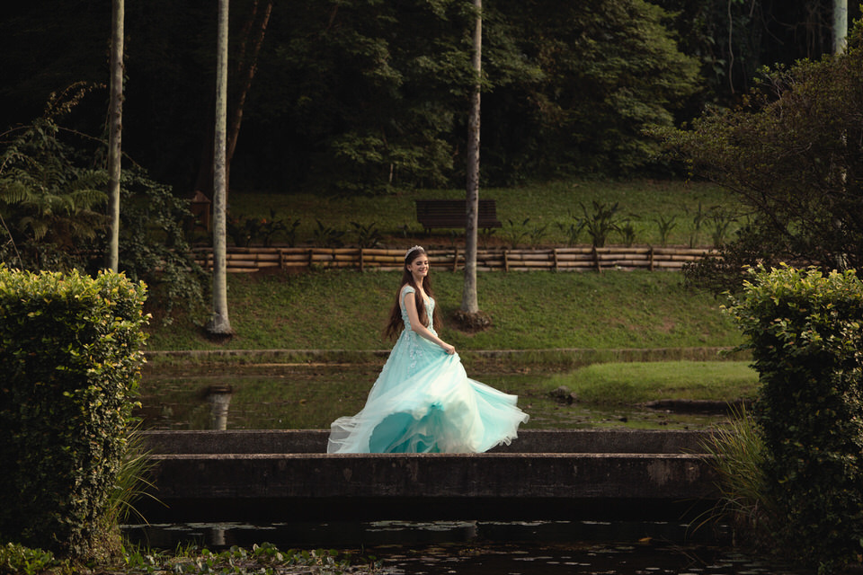 Ensaio da festa de 15 anos da Emily no Jardim Botânico em São Paulo