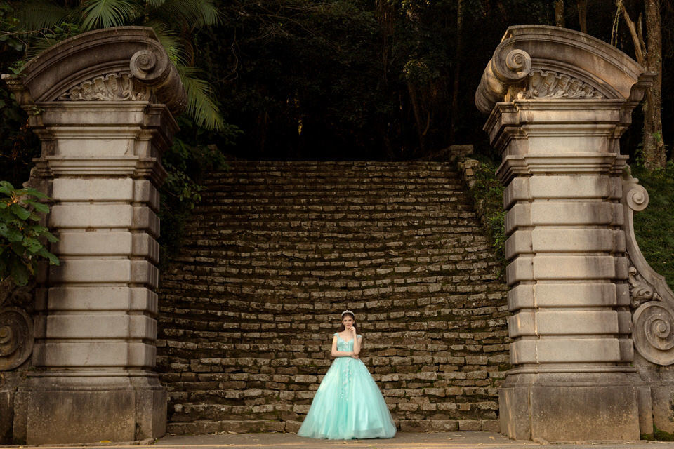 Ensaio da festa de 15 anos da Emily no Jardim Botânico em São Paulo