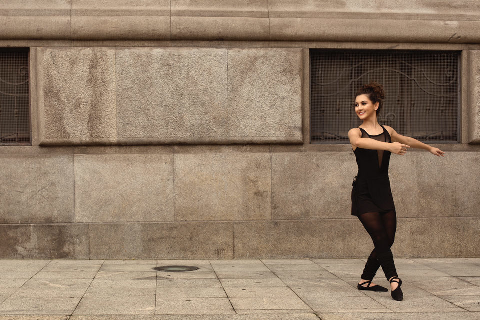 ensaio de festa de 15 anos da Lorena Tucci no centro de São Paulo