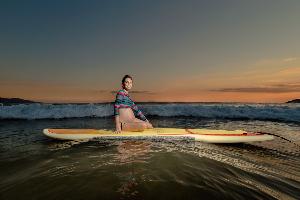 Ensaio de gestante da Natália na praia do litoral norte de SP