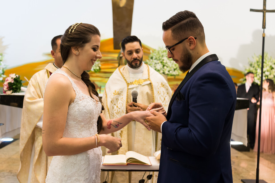 Cerimônia de Casamento da Daniela e Wanderlei em Santo André -SP, fotógrafo de casamento John Edgard em São Paulo