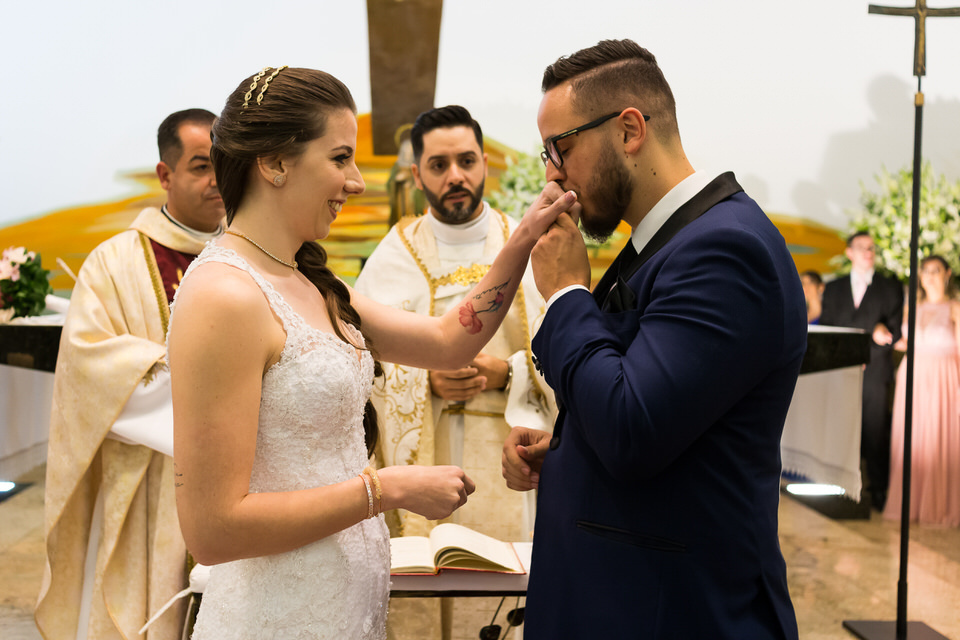 Cerimônia de Casamento da Daniela e Wanderlei em Santo André -SP, fotógrafo de casamento John Edgard em São Paulo