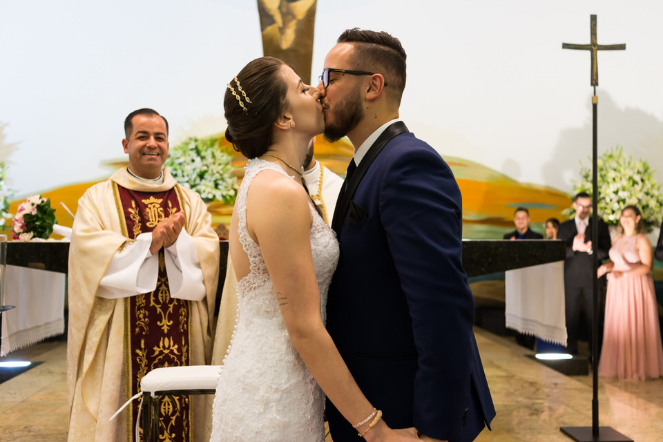 Cerimônia de Casamento da Daniela e Wanderlei em Santo André -SP, fotógrafo de casamento John Edgard em São Paulo