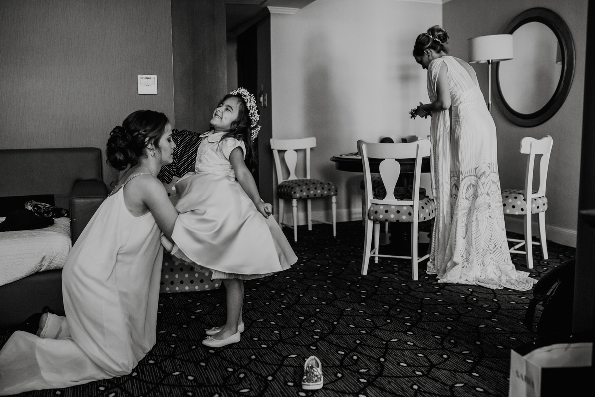 preparativos de novia en hotel turismo