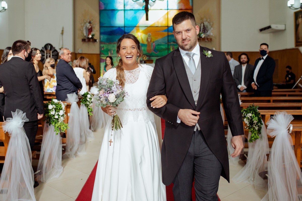 salida de los novios 