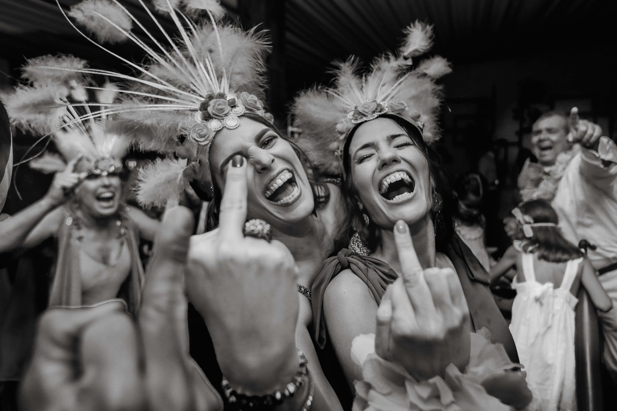 foto de amigas de la novia en la boda 