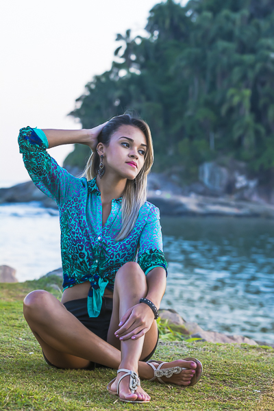 modelo santista passeando