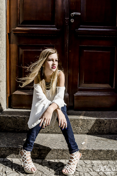 ensaio de modelo aos ventos